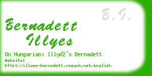 bernadett illyes business card